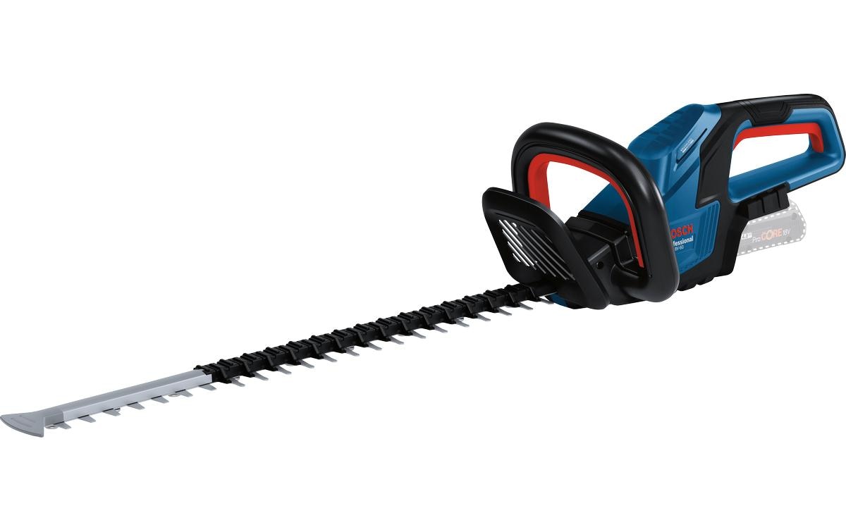 Bosch Professionelle GHE 18V-60 Akku-Heckenschere – 18 V – Schwertlänge 600 mm – 3000 SPM – Solo – AMPShare