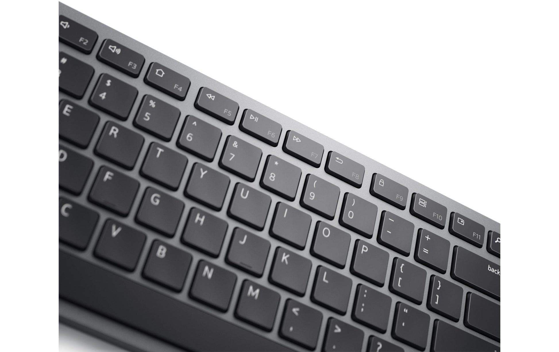 Dell KB700 – Tastatur, kabellos, DE-Layout (DE), Fullsize (mit Ziffernblock), Scherenmechanik, Grau