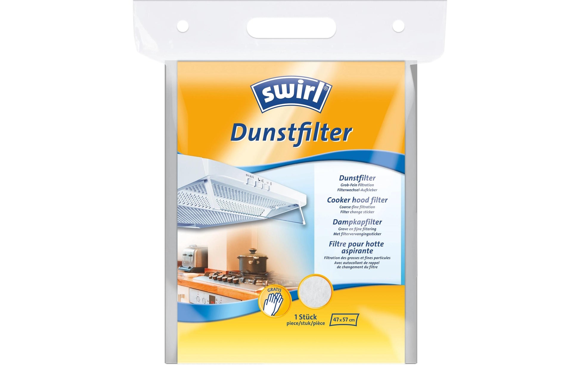 Swirl Ersatzfilter 221981 – 47 × 57 cm, für Dunstabzugshauben