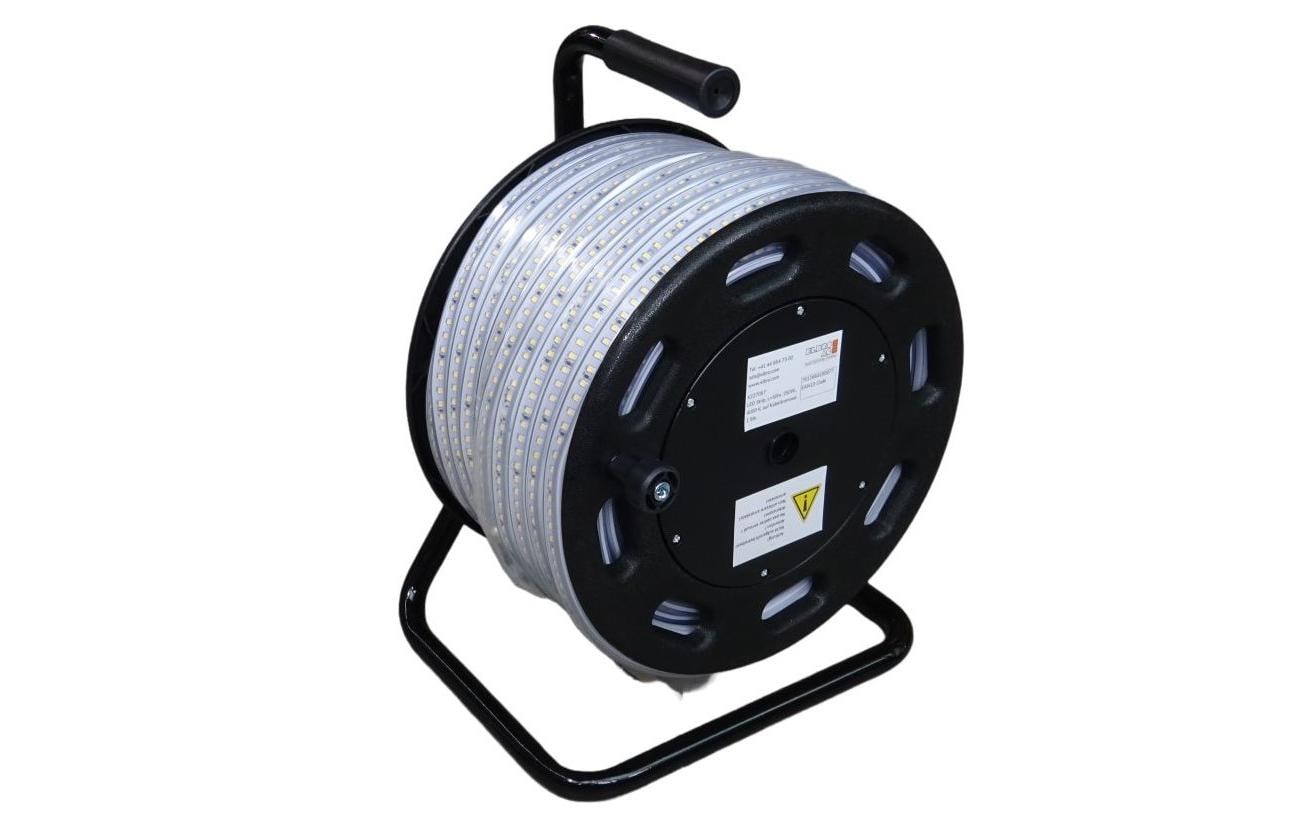 Elbro LED-Streifen Aussen – 50 m – 15'200 lm, 250 W – Kaltweiss, 4000 K – IP65 – Netzbetrieb – Transparent