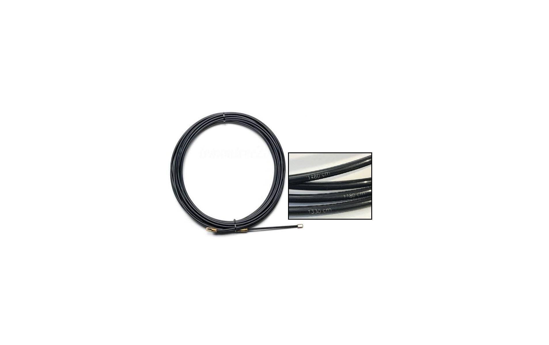 Elbro Einziehband mit Suchfeder – 30 m, Ø 4 mm – Schwarz, Polyamid – 1 Stück