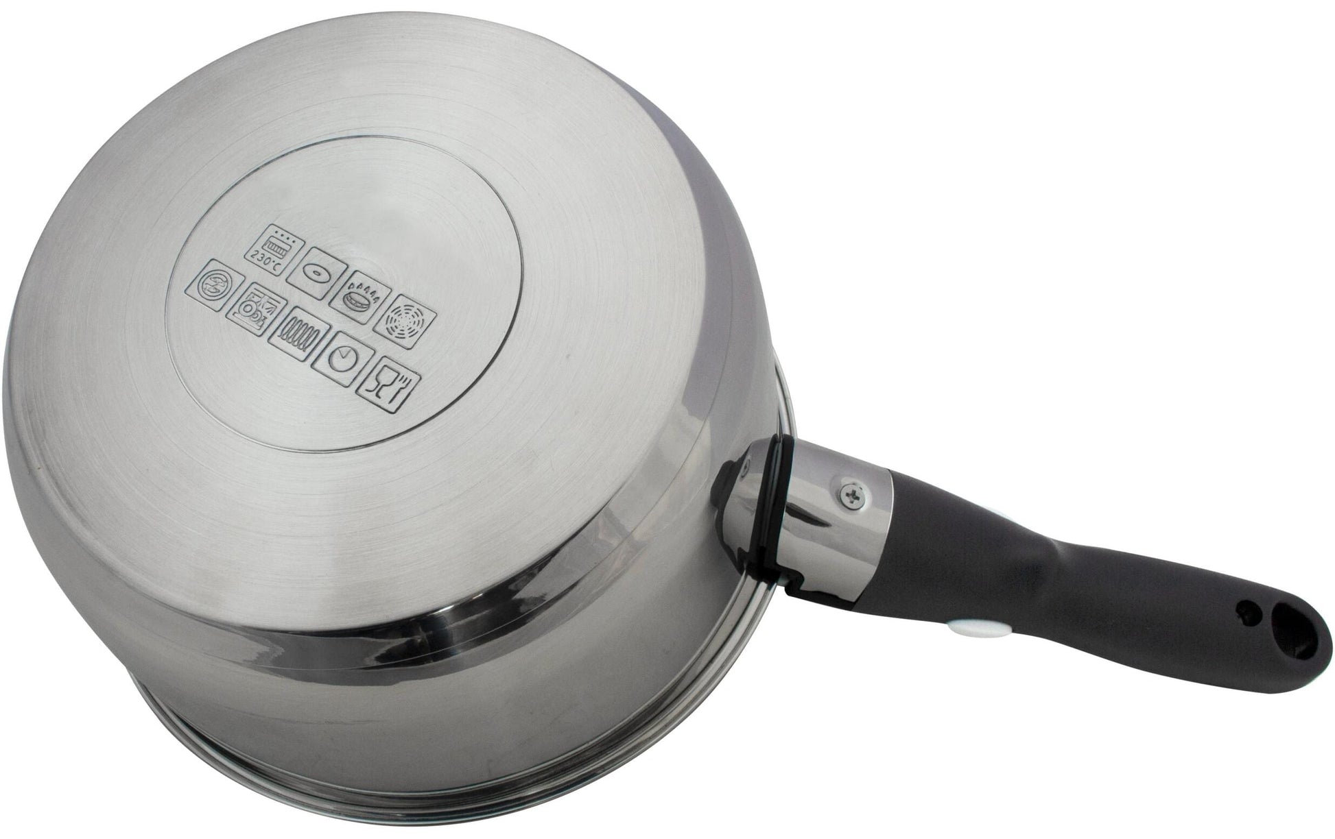 Eurotrail Kochtopf Annecy L – 1,5 l, 2,0 l, Ø 18 cm, Ø 20 cm, Edelstahl, Schwarz