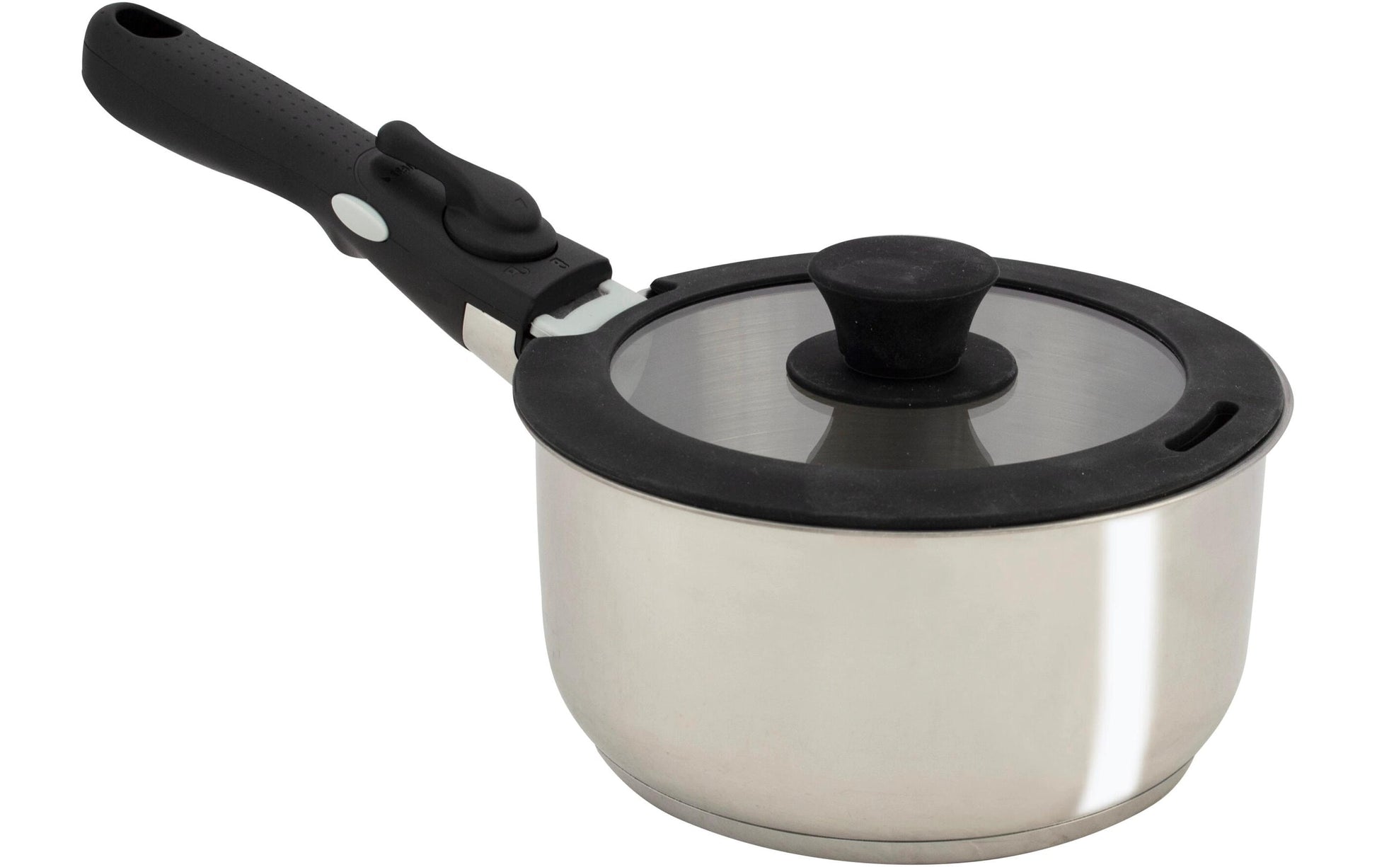 Eurotrail Kochtopf Annecy L – 1,5 l, 2,0 l, Ø 18 cm, Ø 20 cm, Edelstahl, Schwarz