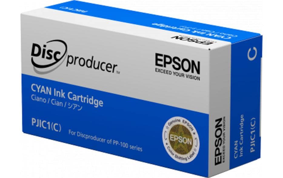 Epson Tintenpatrone PJIC7C (C13S020688), cyan, original – für Discproducer PP-50, PP-100