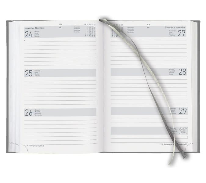 Biella Dispo Term Trend Agenda – 1 Woche/2 Seiten, gebunden, 14,5 × 20,5 cm, 2026, Tropical, FSC