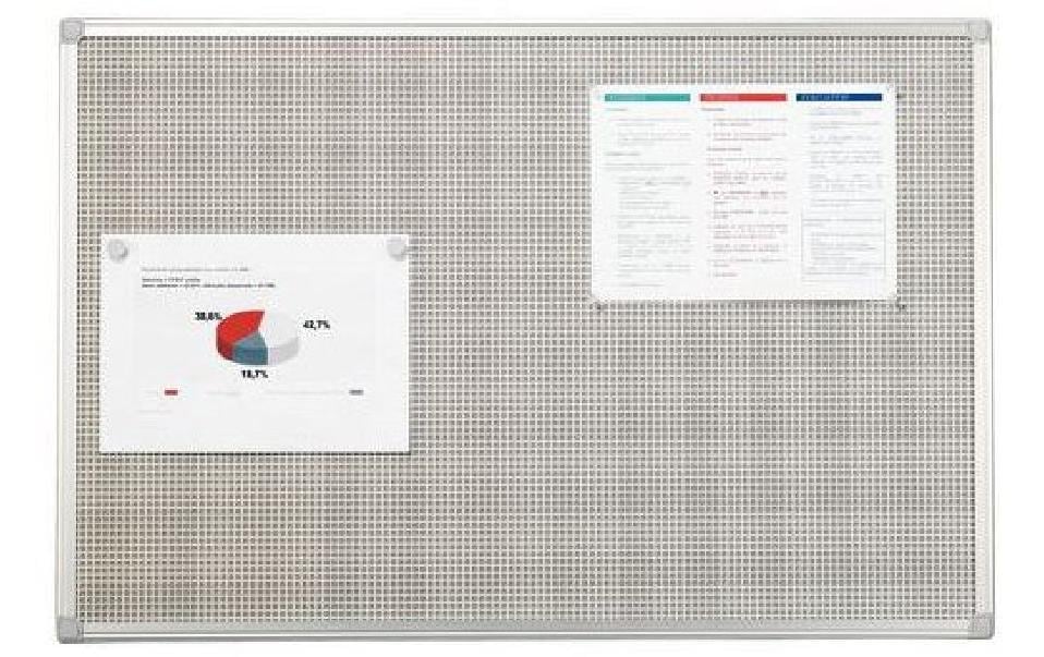 Bi-Office Whiteboard – 60 × 45 cm, Stahl/Kork, magnetisch, Alurahmen, Wandmontage – 1-teilig