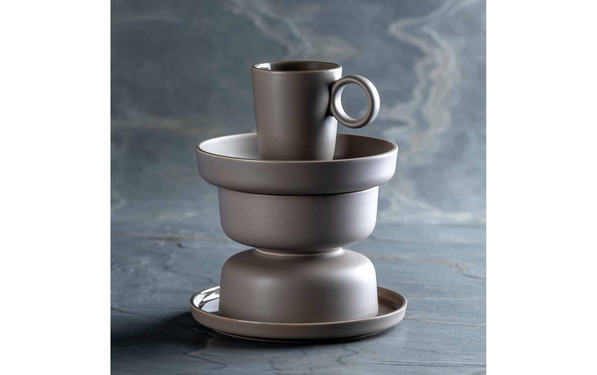 LEONARDO Roma Teller – Keramik, taupe, spülmaschinenfest, 6 Stück