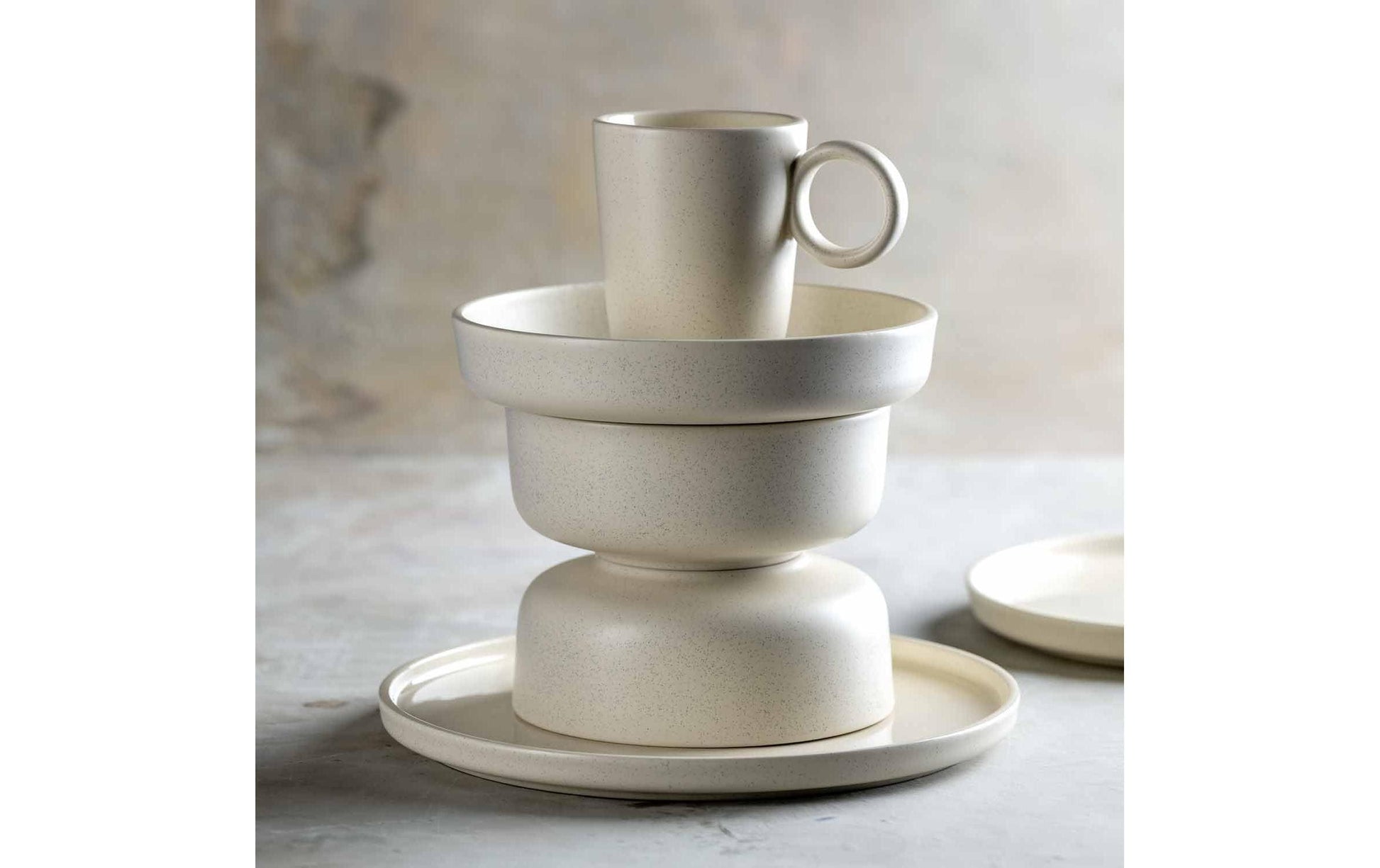 LEONARDO Roma Speiseteller – Keramik, creme, spülmaschinenbeständig, mikrowellengeeignet, 6 Stück