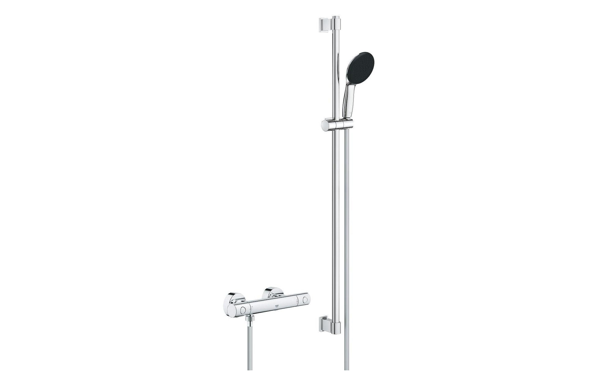 GROHE Badebatterie (Thermostat) – Messing, Chrom, Wandmontiert