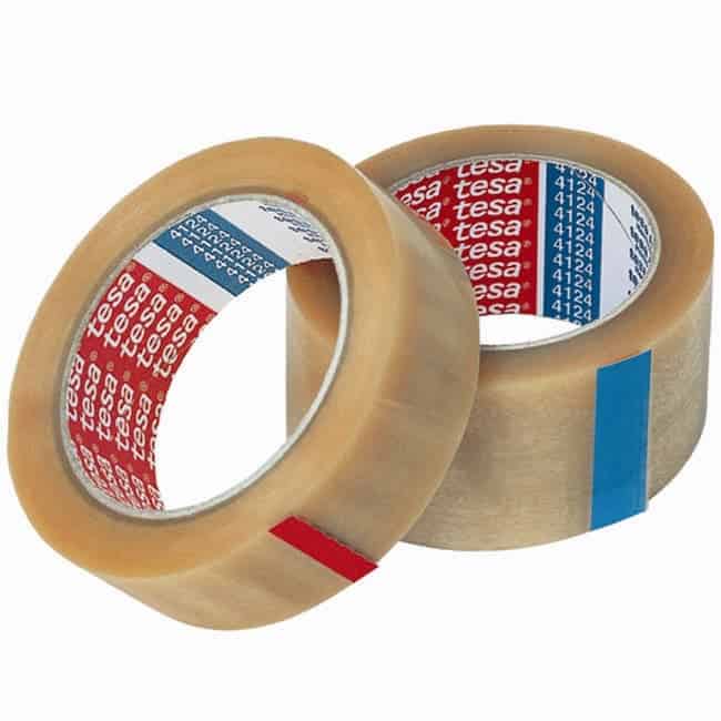 Brieger Verpackungsklebeband, PVC, transparent, Naturkautschuk – 50 mm × 66 m