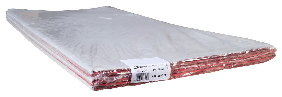PRONAPPE PRO nappe Tischdecke – 80×80 cm, 200er-Pack, Papier, Rot