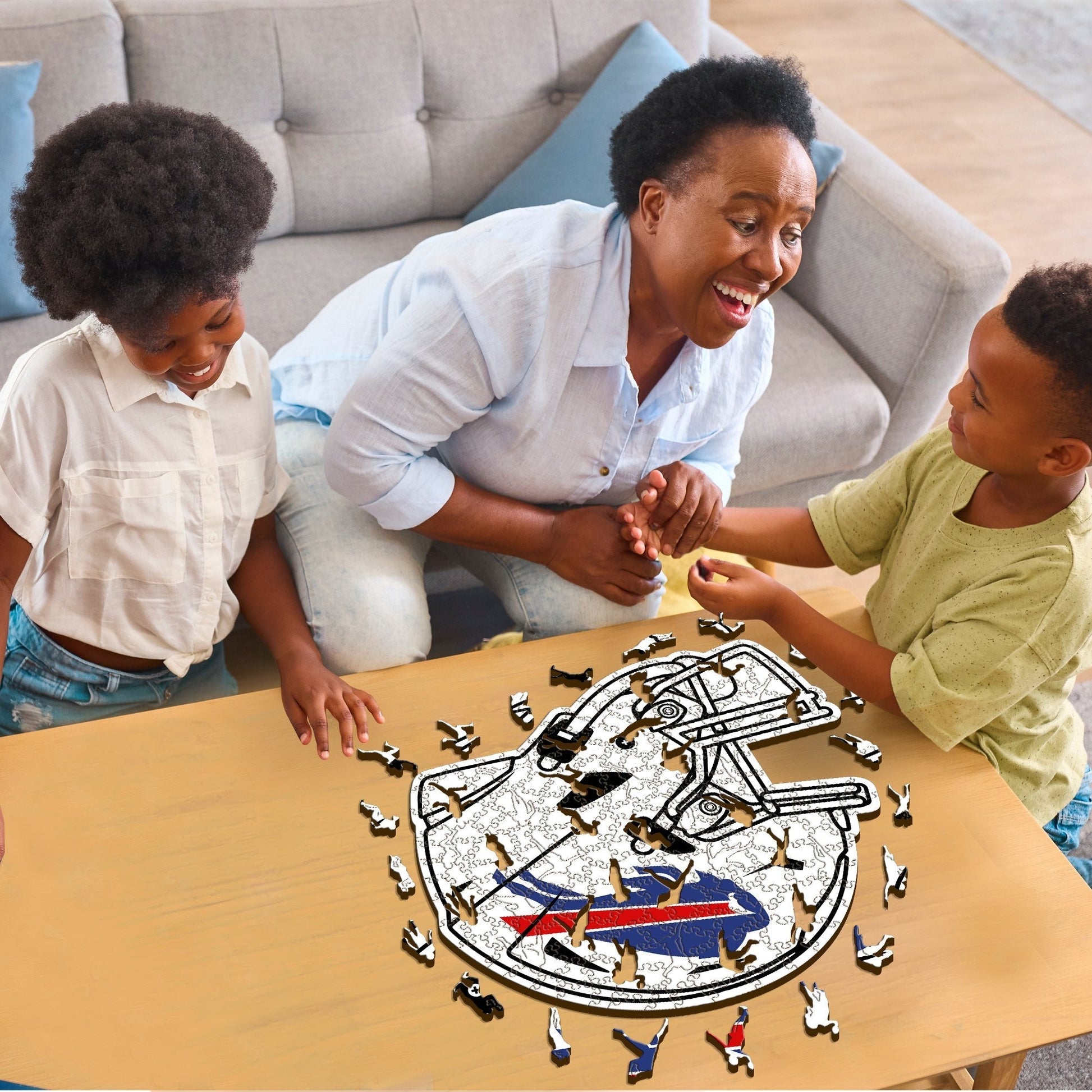 Iconic Puzzles Puzzle Buffalo Bills (NFL) – 150 Teile – 27,0 × 25,0 cm – ab 10 J. – Holz