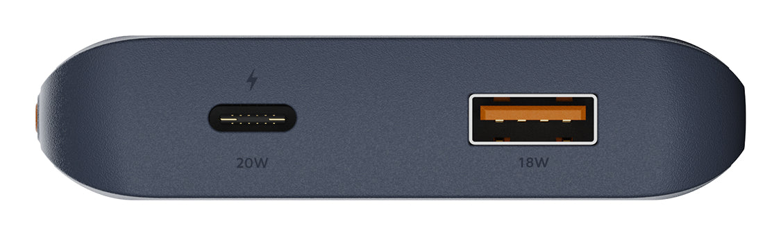 Xtorm Go2 Powerbank 10'000 mAh – 20 W PD, 1× USB-C, 1× USB-A, blau