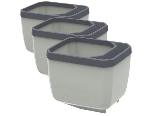 Gusta Garden HERBS BUDDY Kräutertopf – 3-teilig – Polypropylen, grau