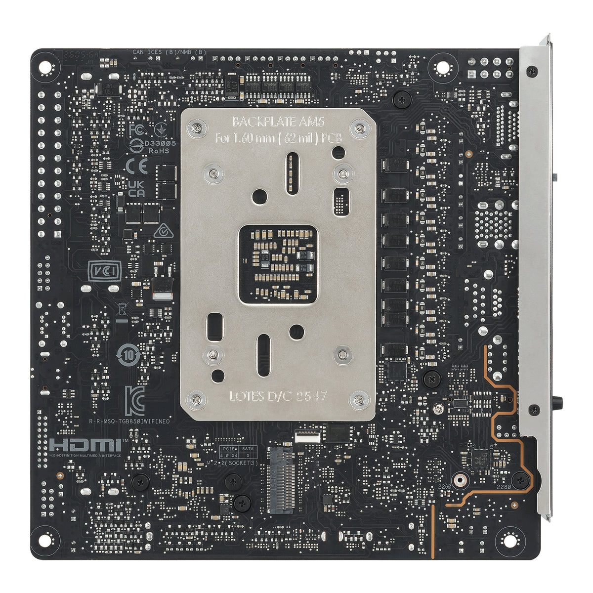 ASUS TUF GAMING B850I WIFI NEO – Mainboard – Sockel AM5, AMD B850, mITX, 2×DDR5