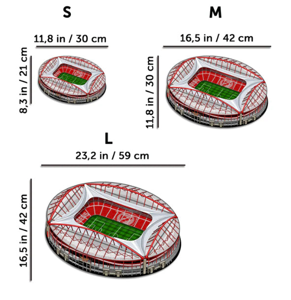 Iconic Puzzles SL Benfica Stadion – Logikspiel, 1 Spieler, ab 10 Jahren, mehrsprachig