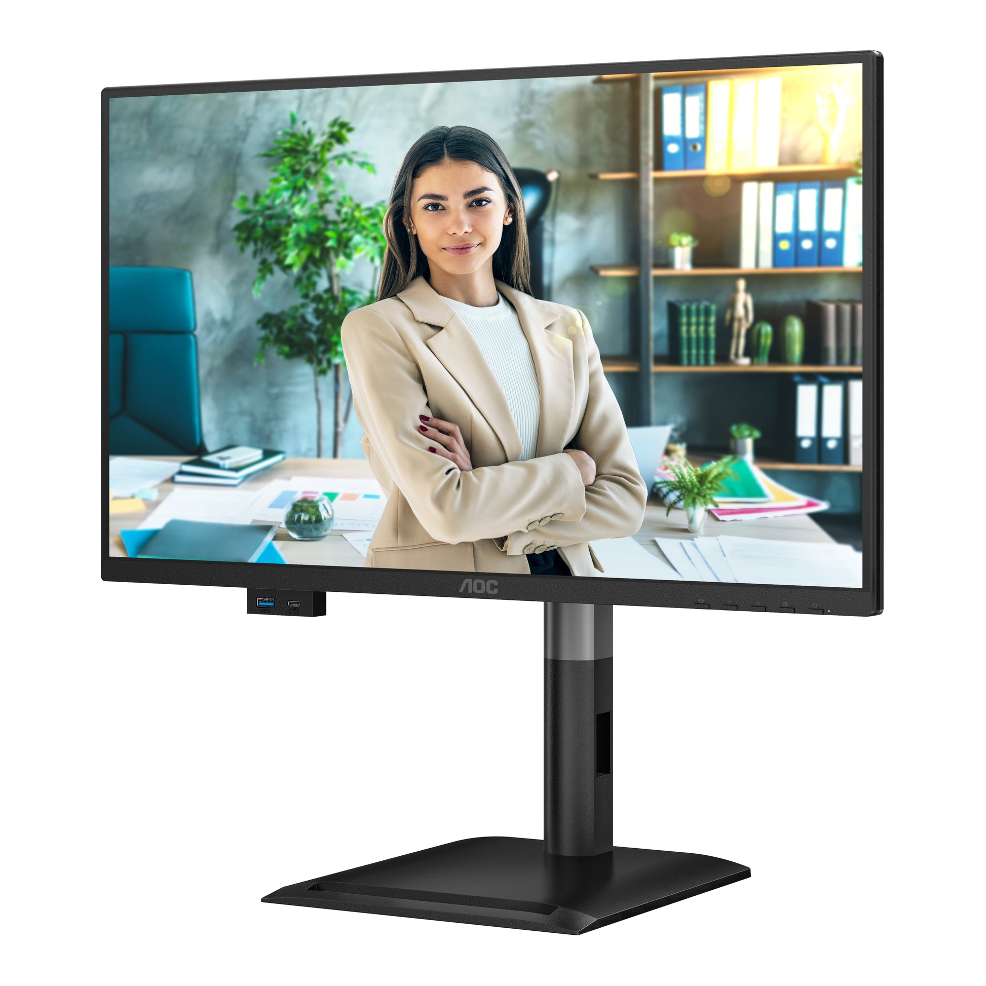 AOC 24P4U – Monitor, 23,8", 1920 × 1080 (Full HD), IPS, 60 Hz, VESA 100 × 100, Schwarz