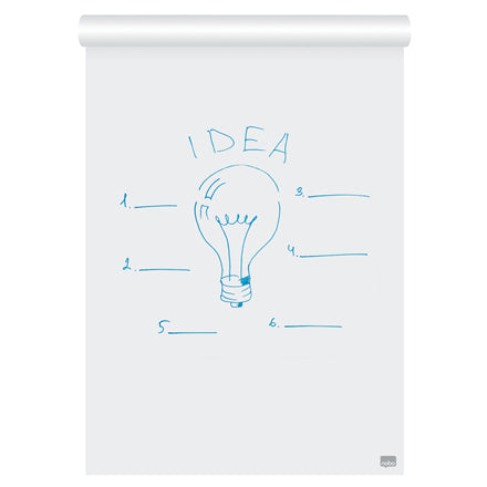 Nobo Flipchart-Block – 60 × 90 cm, 50 Blatt/Block, kariert, weiss, Papier