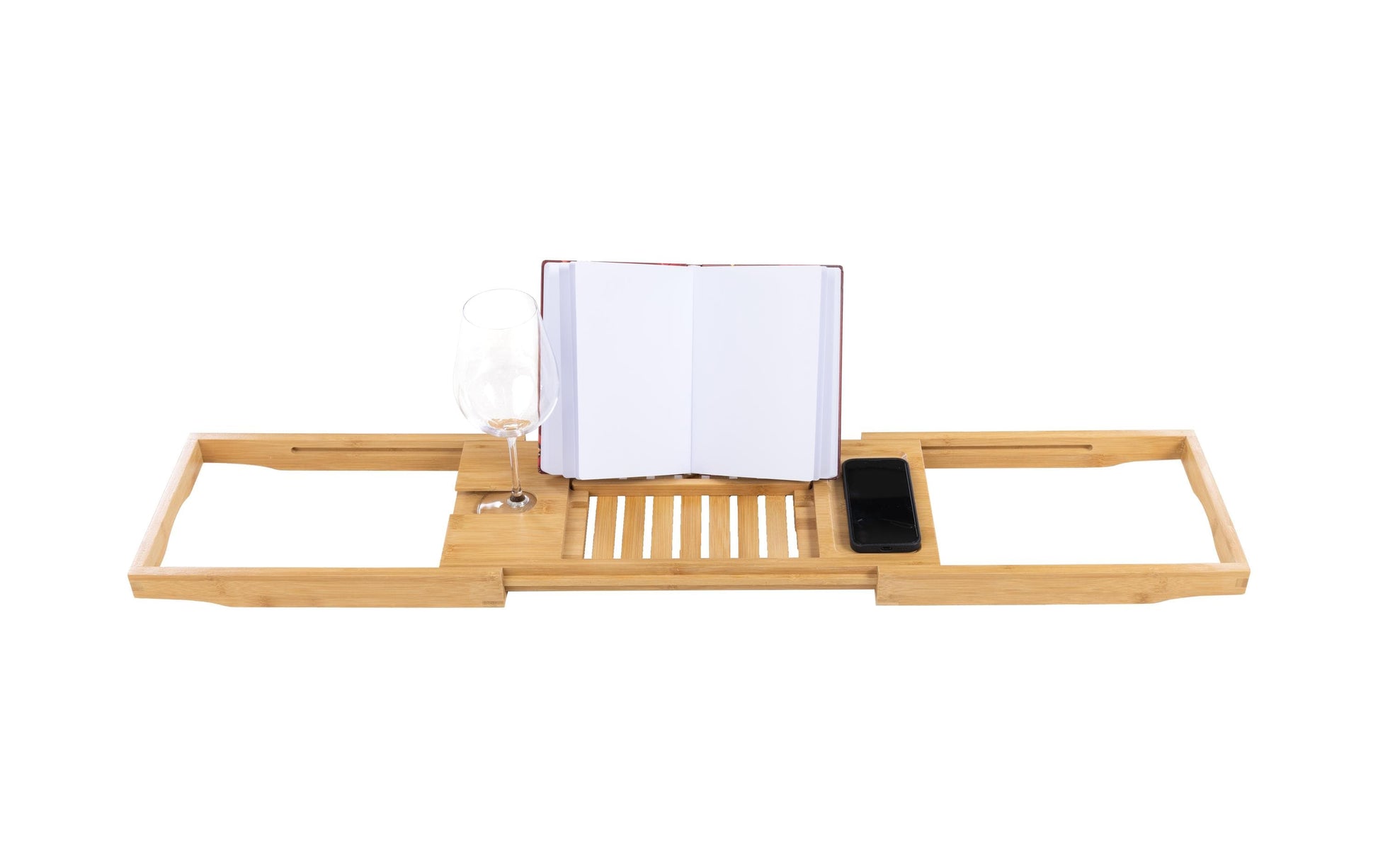 Cocon Badewannenablage – 70–105×22×4 cm, Bambus, freistehend, Braun