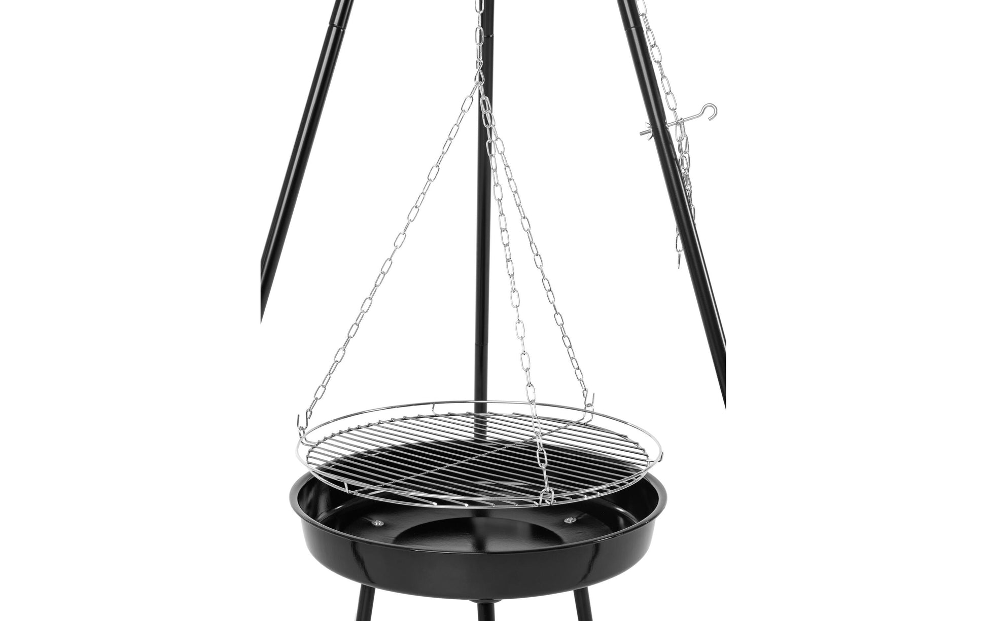 Struct Dreibein-Grill – Ø 52 cm, Höhe 150 cm, Stahl (beschichtet) – schwarz