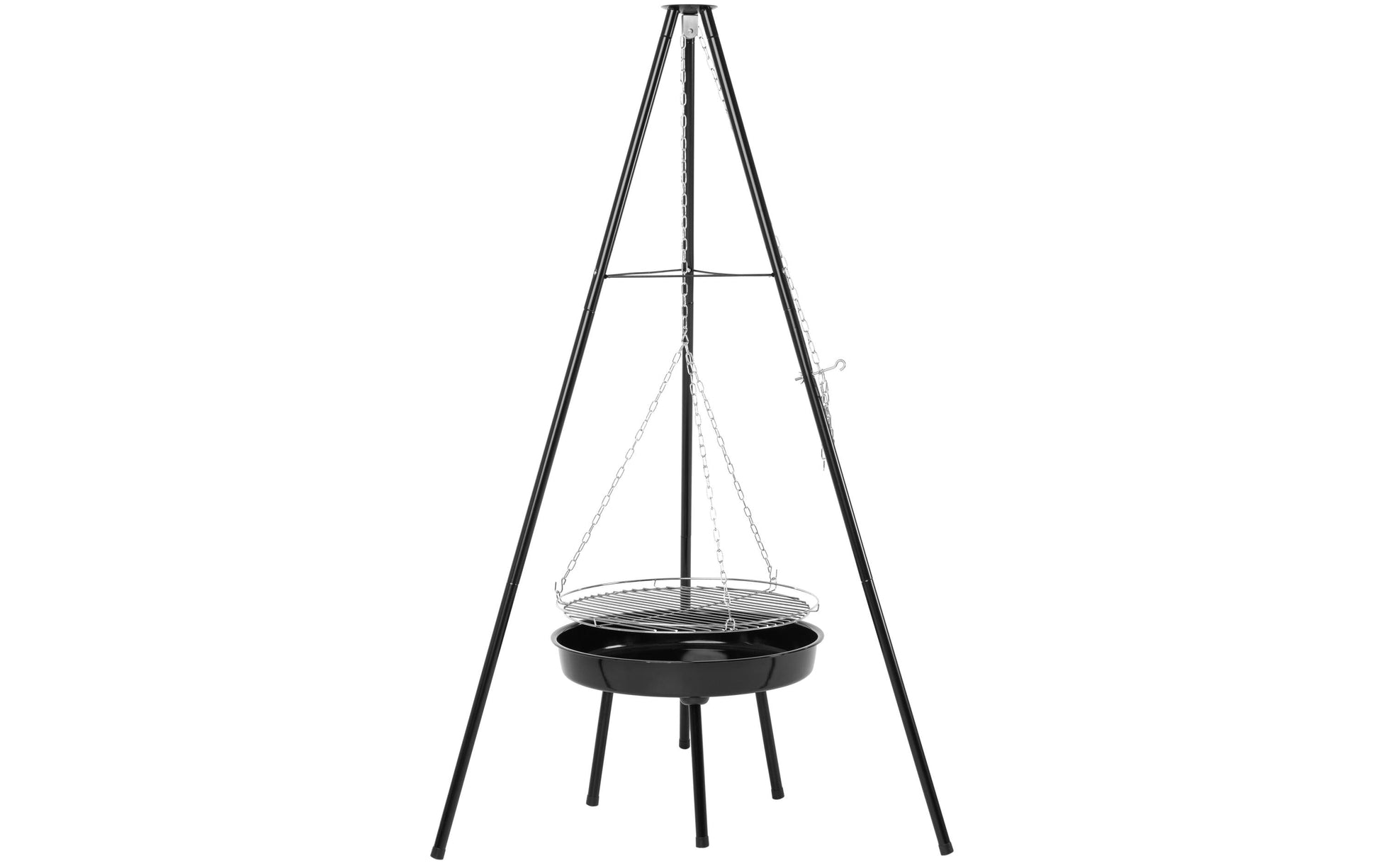 Struct Dreibein-Grill – Ø 52 cm, Höhe 150 cm, Stahl (beschichtet) – schwarz