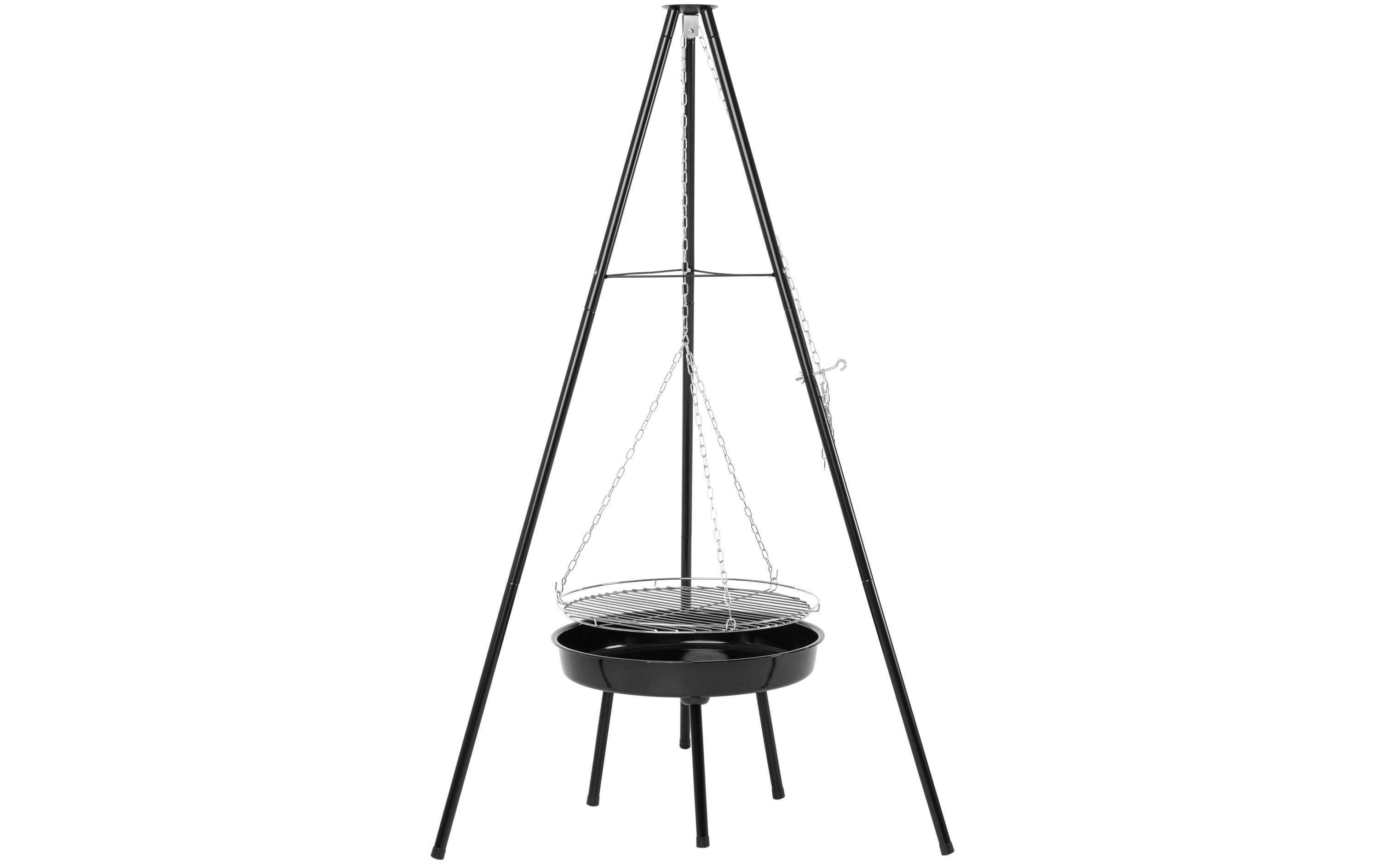 Struct Dreibein-Grill – Ø 52 cm, Höhe 150 cm, Stahl (beschichtet) – schwarz