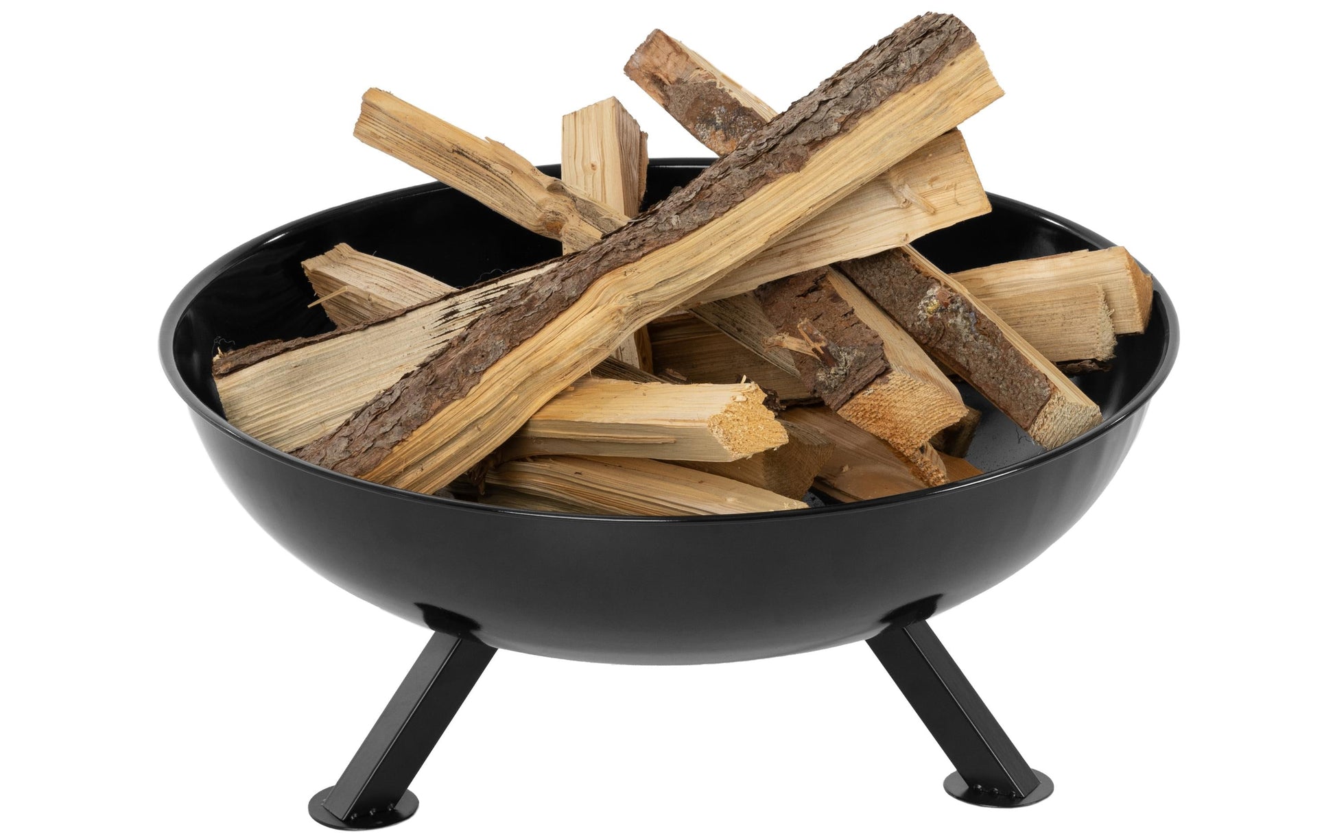 Struct Feuerschale – Ø 66 × 30 cm – Stahl (emailliert), schwarz
