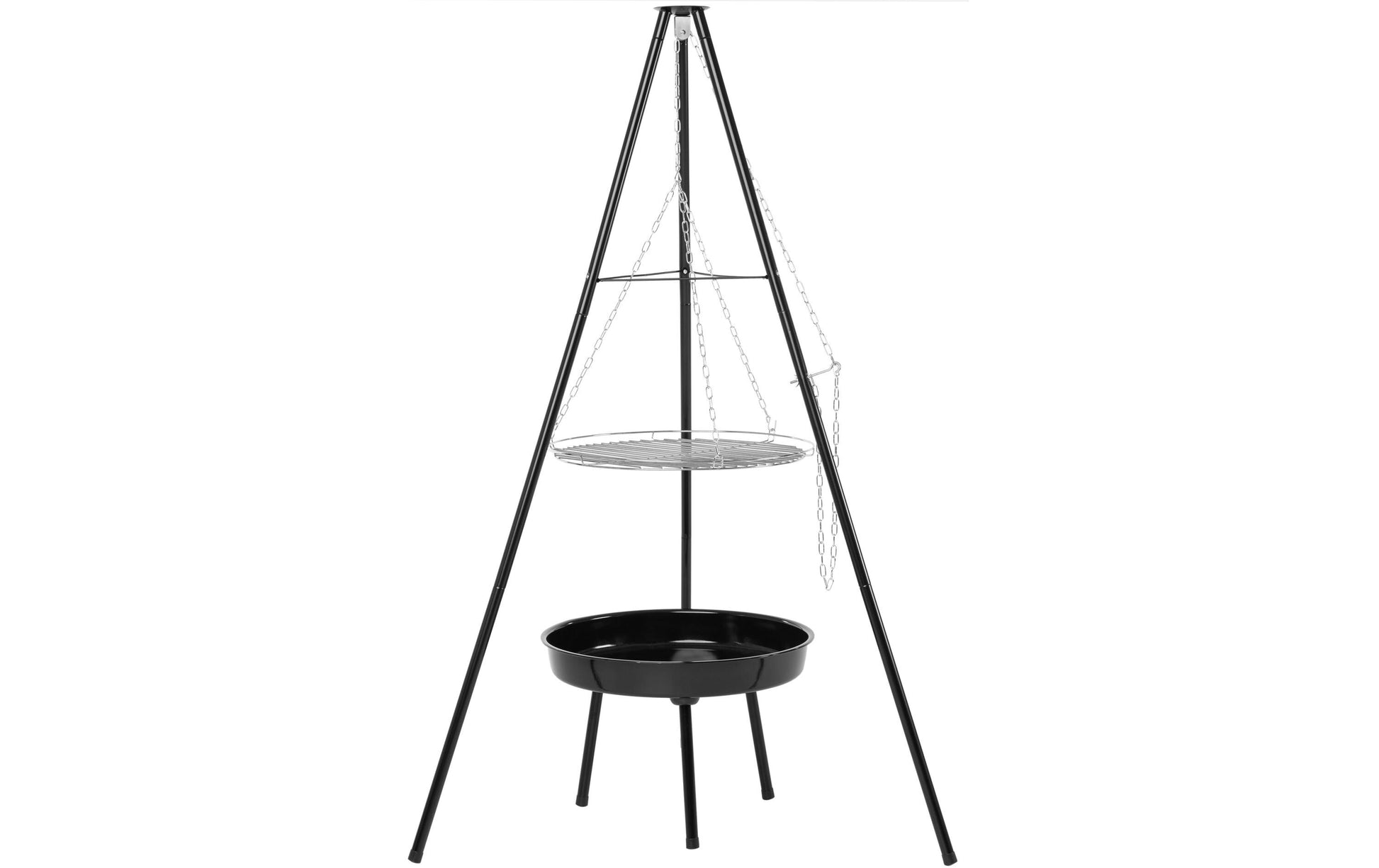 Struct Dreibein-Grill – Ø 52 cm, Höhe 150 cm, Stahl (beschichtet) – schwarz