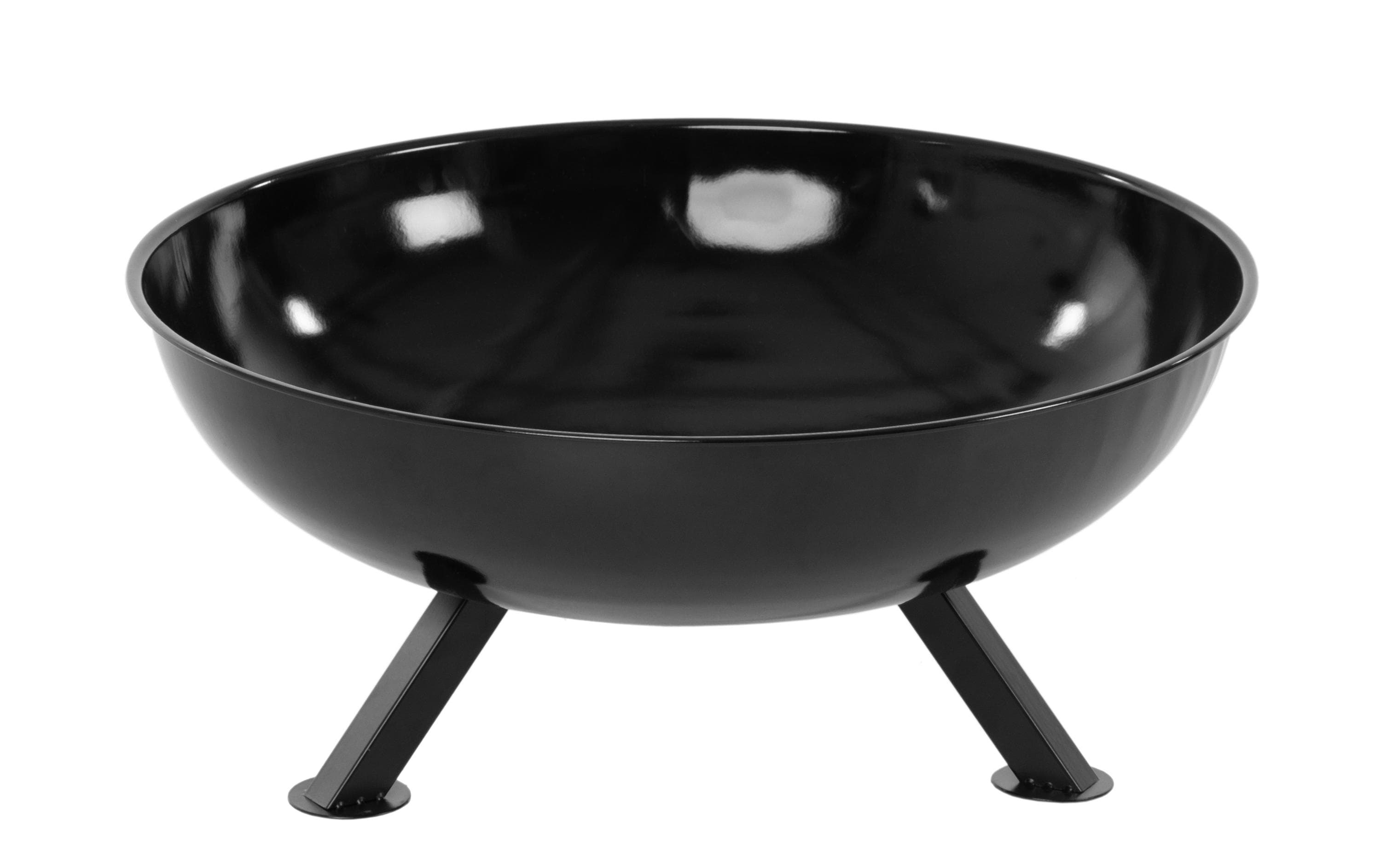 Struct Feuerschale – Ø 66 × 30 cm – Stahl (emailliert), schwarz
