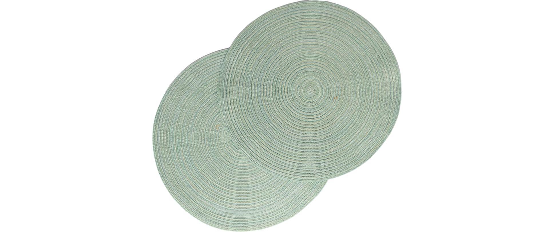 Pichler Textil Pichler Tischset – Ø 38 cm, 2er-Set, Polyester, Grün