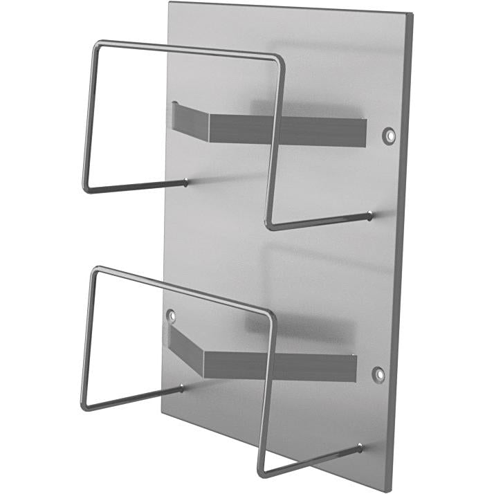 Spenderhalter (Desinfektion) – für 2 Handschuhboxen, Edelstahl, Wandmontiert, 25,4×10,3×34 cm