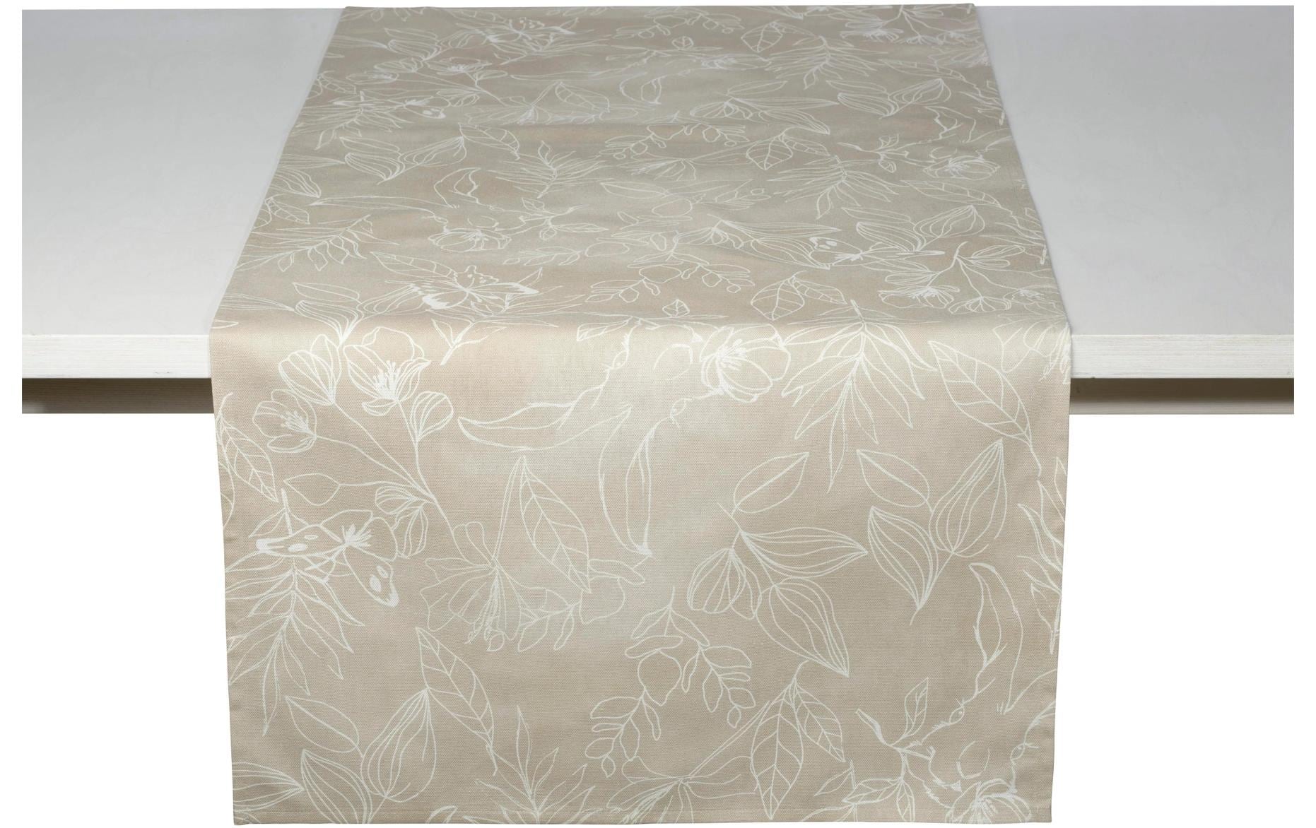 Pichler Textil Pichler Tischläufer Amadeus – Baumwolle, beige, 50 cm × 1,5 m