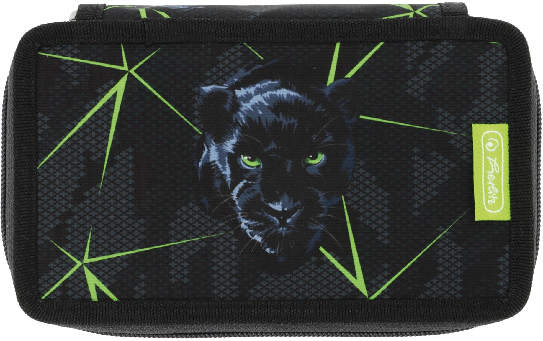 Herlitz Wild Life – Schüleretui, gefüllt (23-teilig), neongrün, Polyester, 19,3 × 5 × 11,5 cm