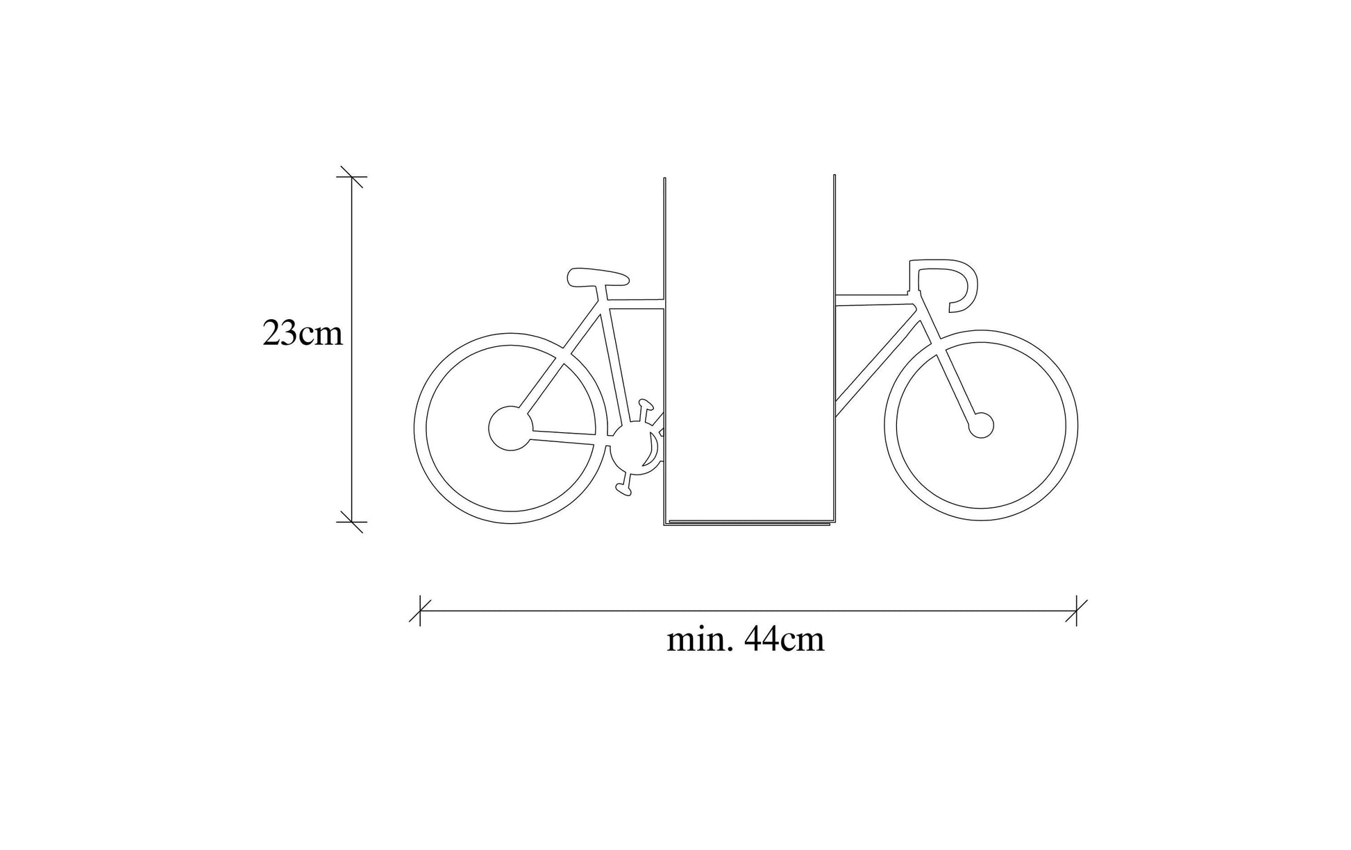 Wallxpert Buchstützen – 1 Stück, Metall, schwarz, 440 × 230 × 140 mm