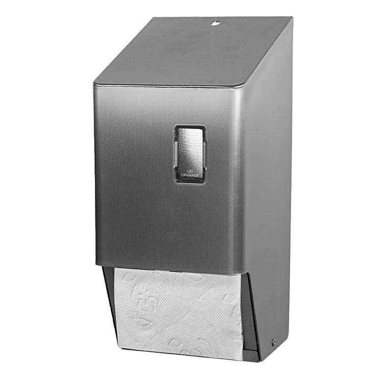 Ophardt TRU 2-2 AFP – Toilettenpapierspender – Edelstahl (AFP), für 2 Rollen, abschliessbar, wandmontiert