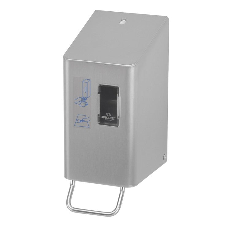 TSU 2-2 Manueller Desinfektionsmittelspender – Wandmontage – 250 ml, Edelstahl