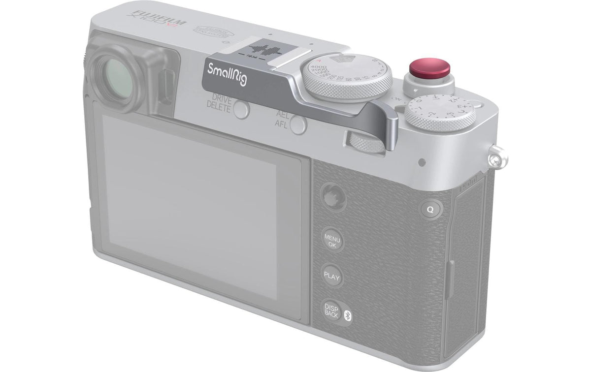 SmallRig Daumengriff für FUJIFILM X100VI, X100V – Silber, Aluminium/Silikon – 66,4 × 30,3 × 8,9 mm