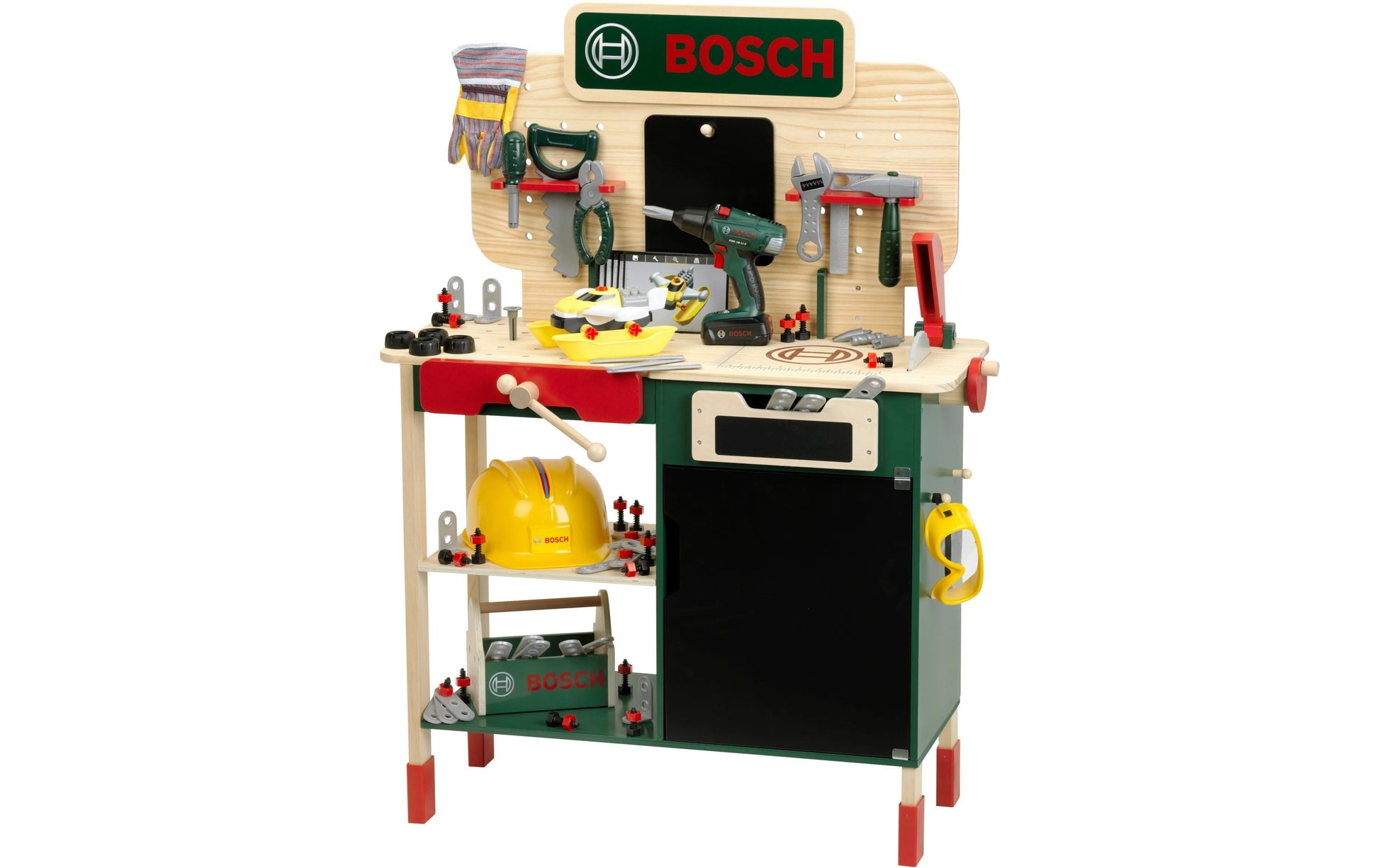 Theo Klein Bosch Werkbank – 75 × 107 × 30 cm – ab 3 Jahren – Kunststoff, Holz – Mehrfarbig