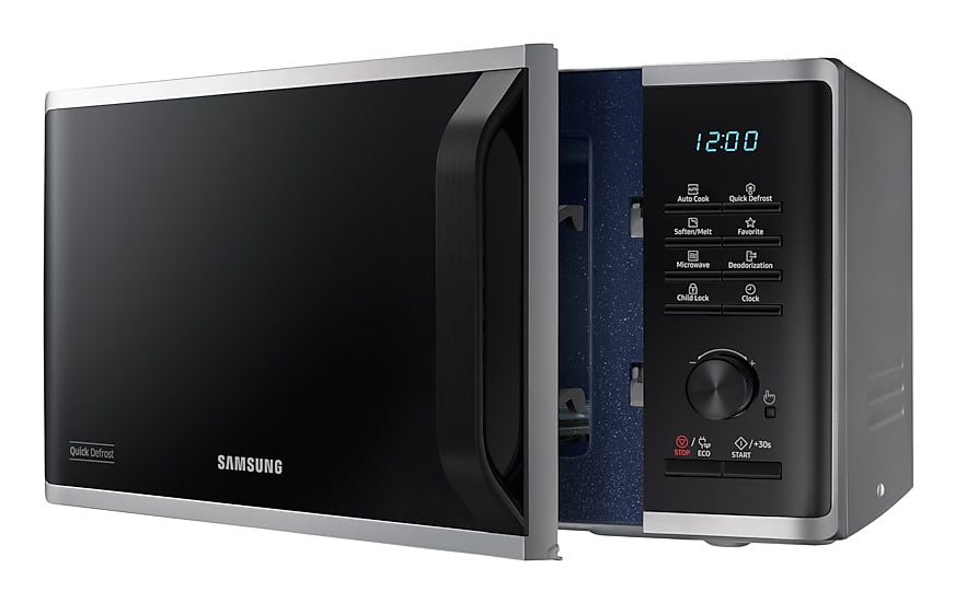 Samsung Solo-Mikrowelle MS23K3515AS – 23 l, Keramikboden, 800 W – Silber