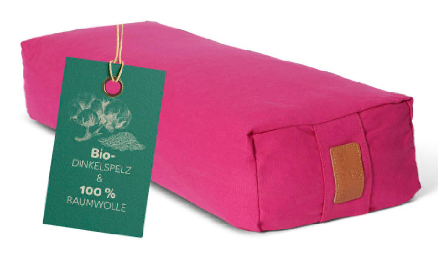 DoYourYoga Paravati Sitzkissen – 22 × 67 × 13 cm, Baumwolle, Pink