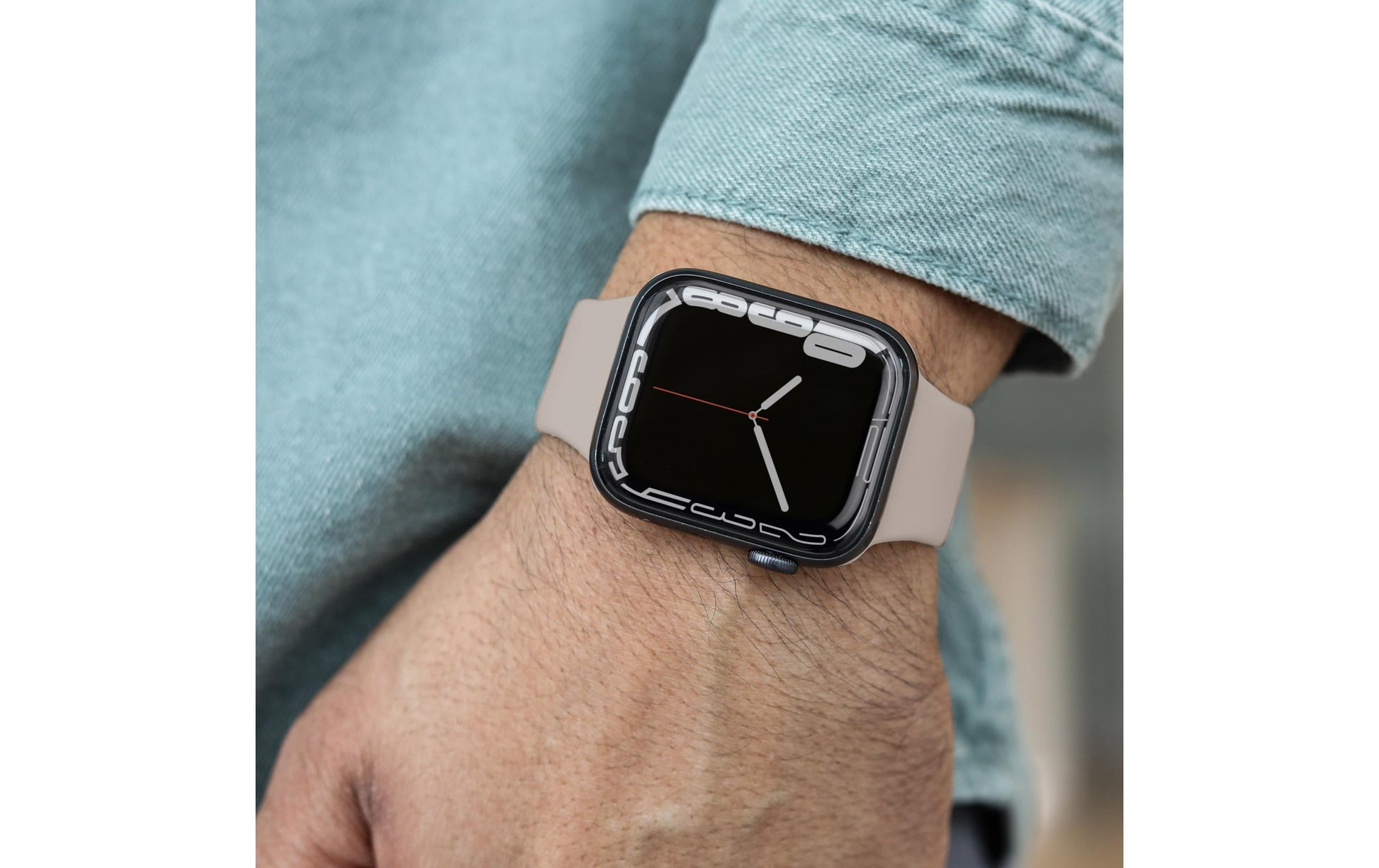 Vonmählen Solo Loop 1 – Armband – für Apple Watch 38 mm, 40 mm, 41 mm, Creme, L, Silikon
