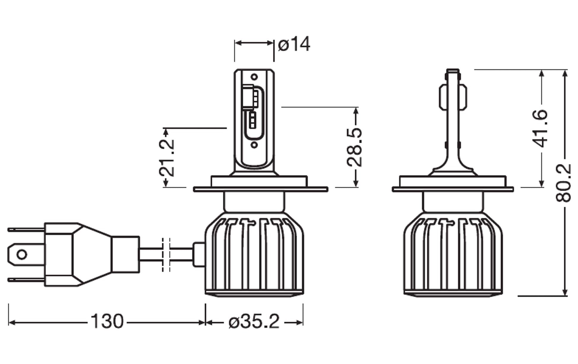 Osram Leuchtmittel H4 – 1100 lm, 6000 K