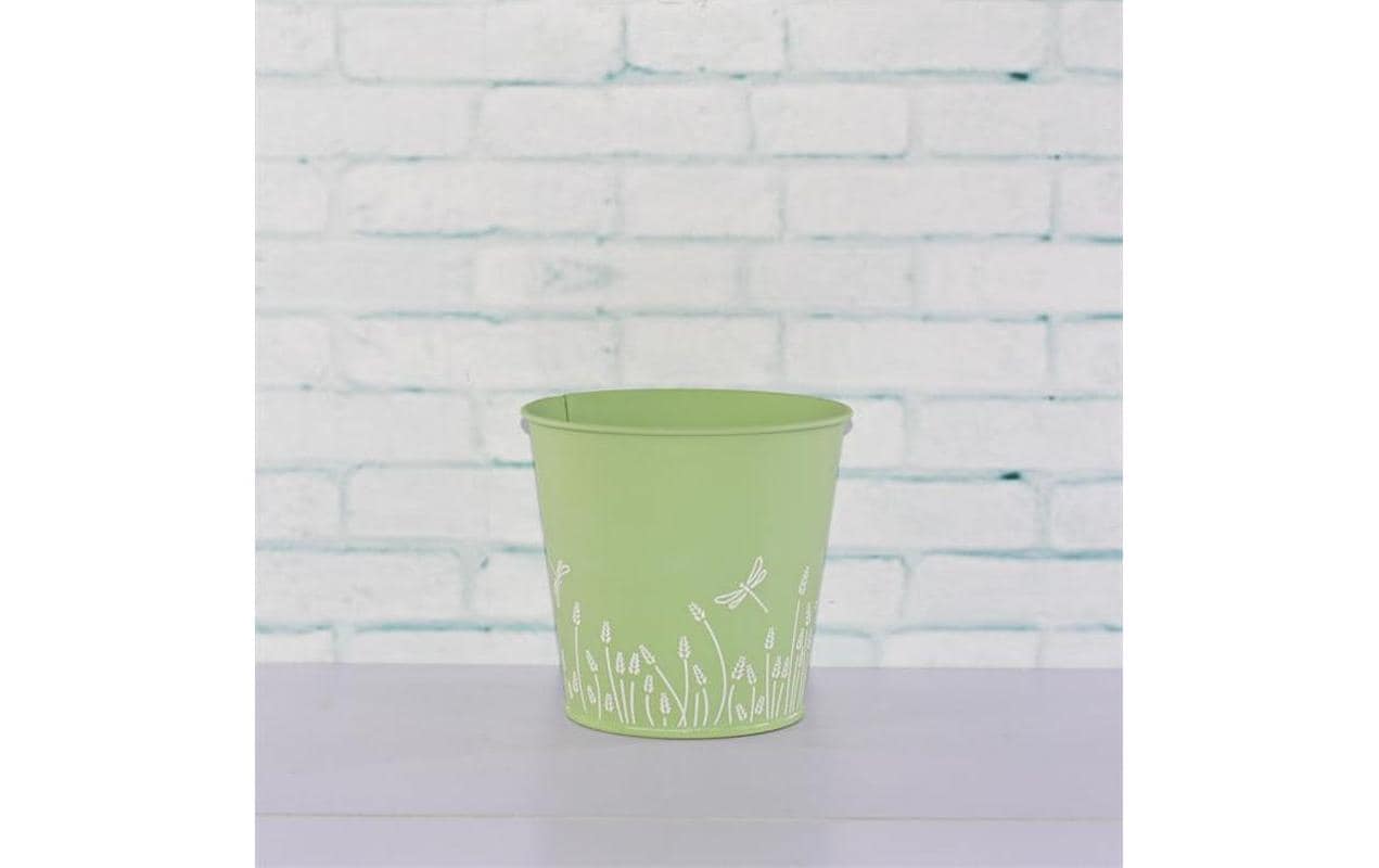 Dameco Übertopf – Ø 16 × 14 cm – Metall, Grün – 4-teilig
