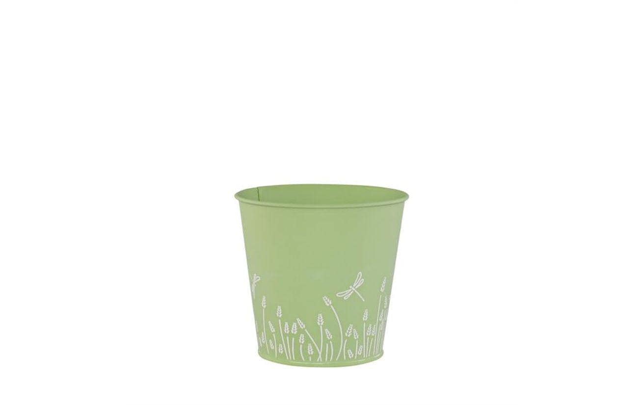 Dameco Übertopf – Ø 16 × 14 cm – Metall, Grün – 4-teilig