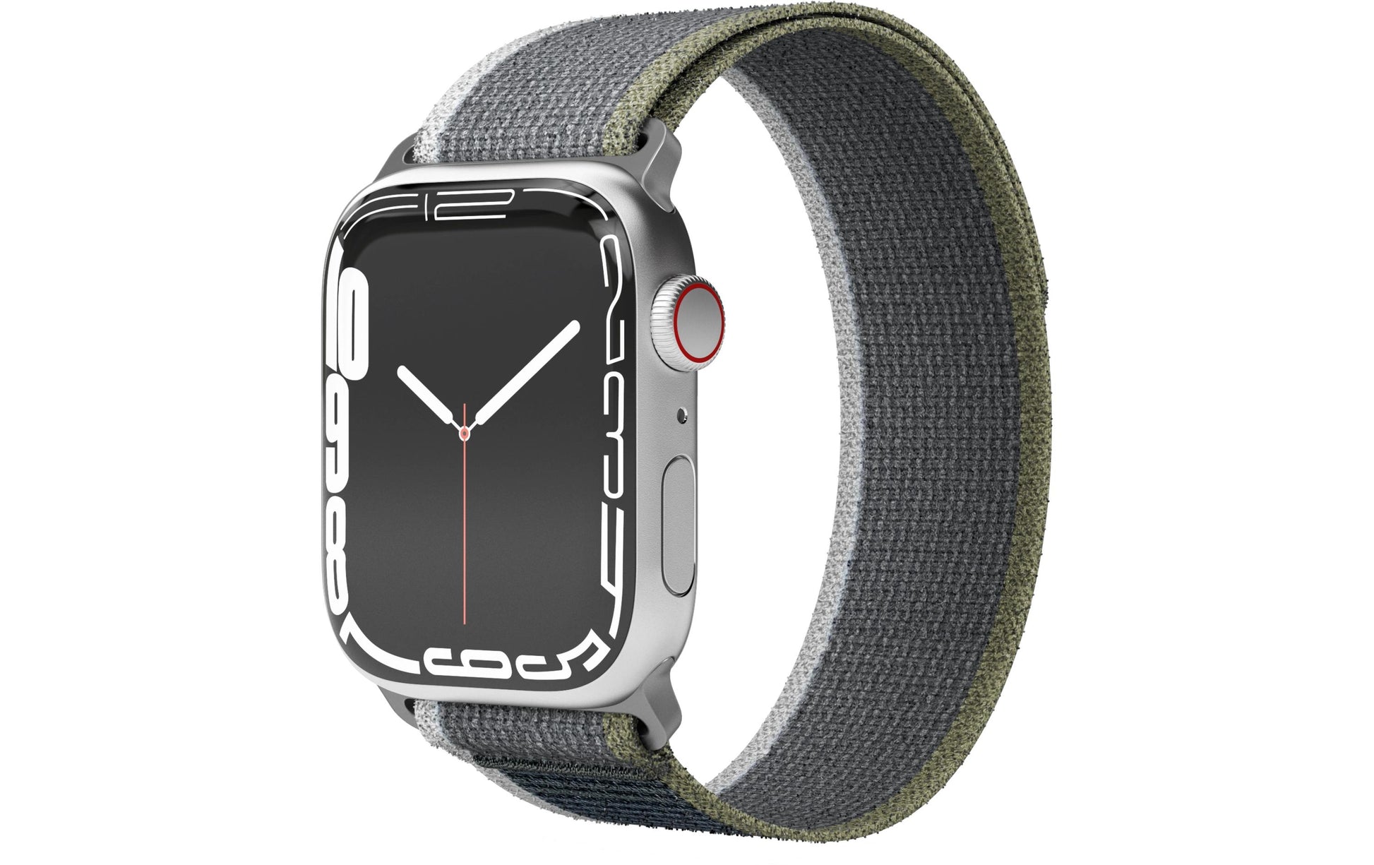 Vonmählen Trekking Case 1 – Armband – für Apple Watch 38 mm, 40 mm, 41 mm, Grün/Grau, Nylon