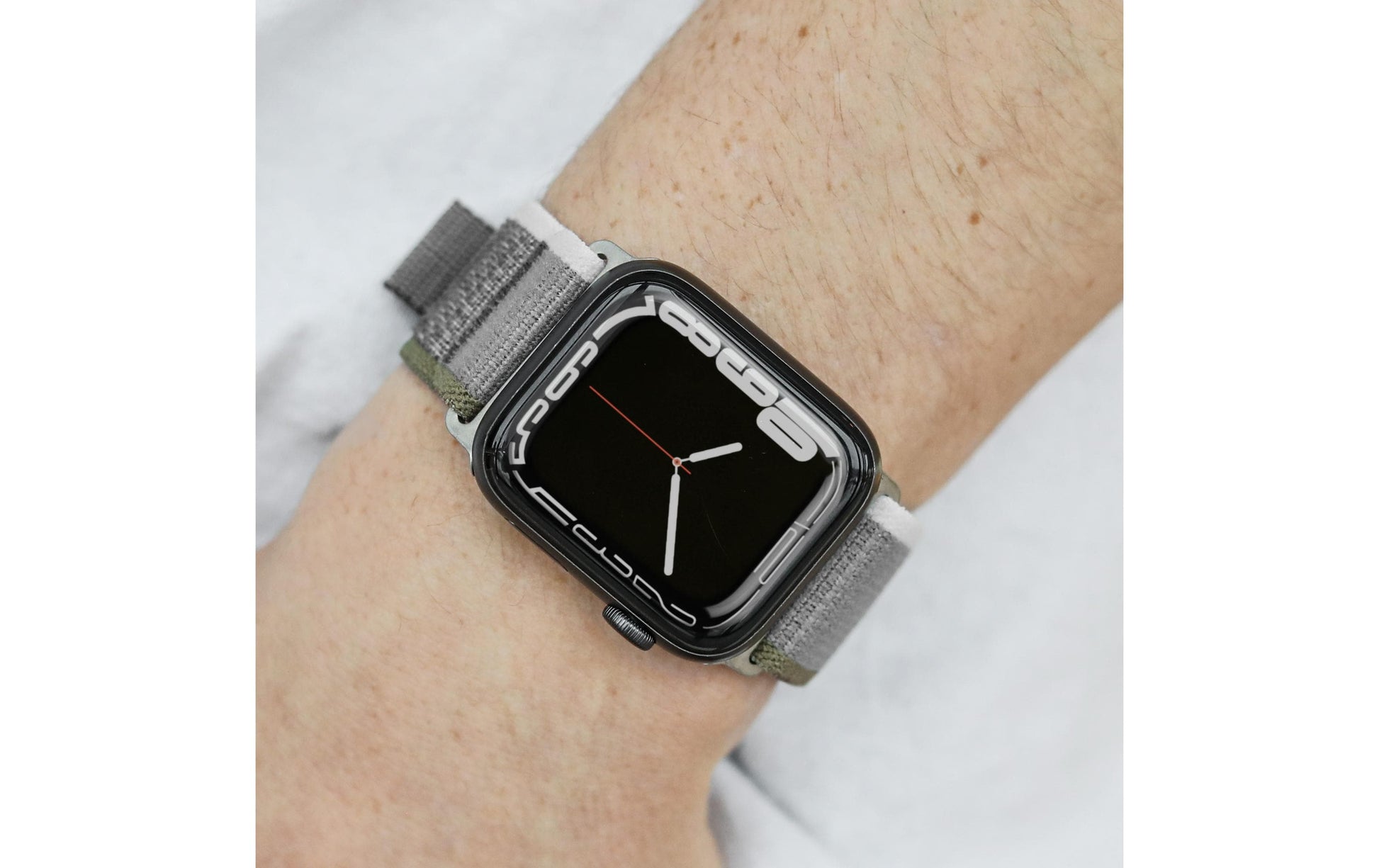 Vonmählen Trekking Case 2 – Armband – für Apple Watch (diverse Grössen) – Grün/Grau, Nylon