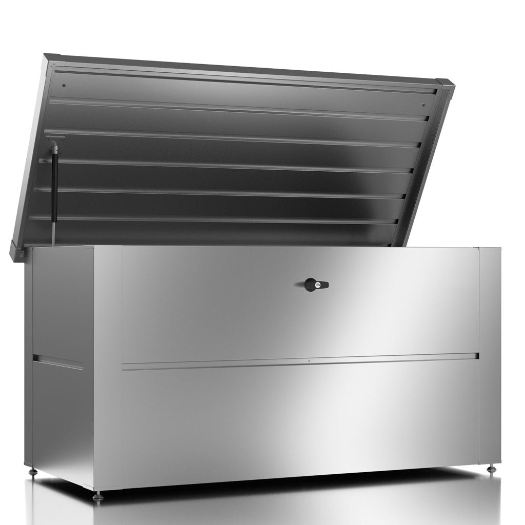 Colibri Aufbewahrungsbox 401 l (mit Deckel) – Stahl – Silber – 1350 × 730 × 650 mm