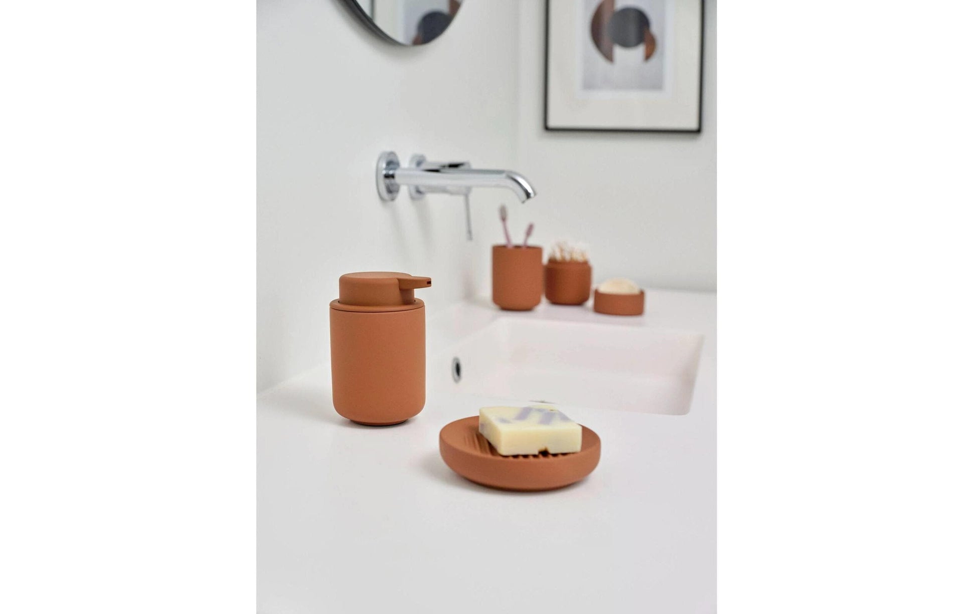 Zone Denmark Aufbewahrungsbox Ume – Ø8,3×10,3 cm, Steingut, Terrakotta
