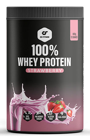 Go Fitness Whey Protein Pulver Erdbeere – 400 g