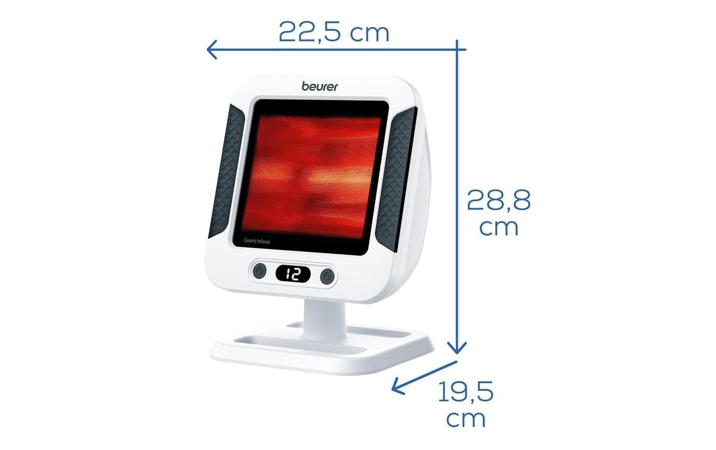 Beurer Infrarotlampe IL60 – 300 W, Timer – 28,8 × 22,5 × 19,5 cm